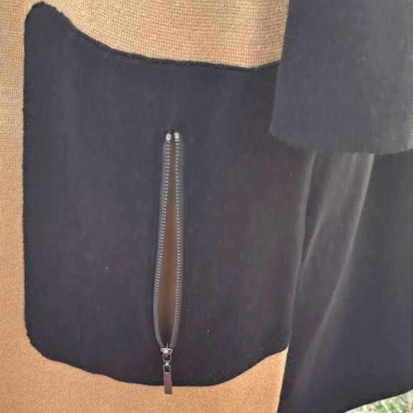 Jones Studio Separates Camel & Black Knit Cardigan Duster Sweater 1X NWT - Picture 5 of 13